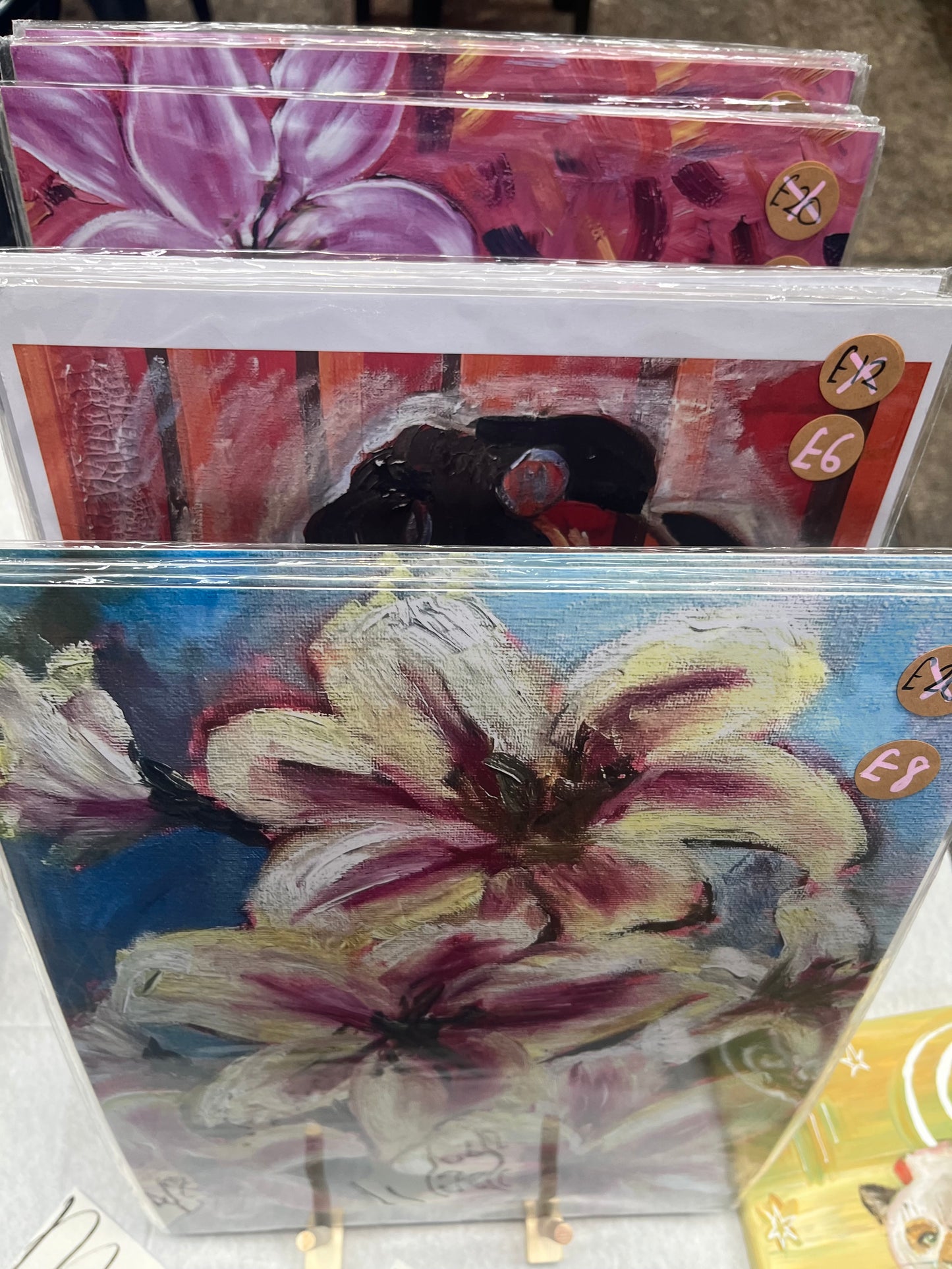 White And Pink Lilies PRINT